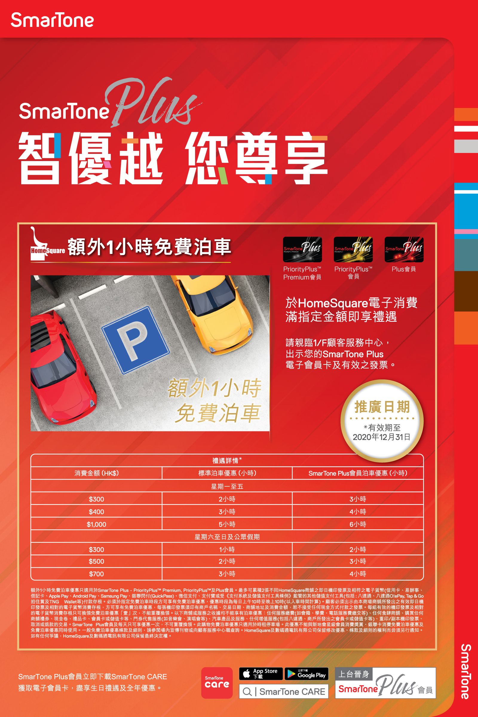SmarTone Plus 會員免費泊車優惠